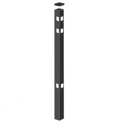 Promo ⭐ Cascade 2-1/2 in. x 2-1/2 in. x 5-7/8 ft. Black Heavy-Duty Aluminum Fence Corner Post by Barrette Outdoor Living 🤩