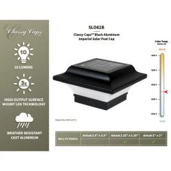 Buy ๐คฉ Imperial 2.5 in. x 2.5 in. Outdoor Black Cast Aluminum LED Solar Post Cap (2-Pack) by CLASSY CAPS ๐ 17 Buy ๐คฉ Imperial 2.5 in. x 2.5 in. Outdoor Black Cast Aluminum LED Solar Post Cap (2-Pack) by CLASSY CAPS ๐ -Cheap Fence Gates Plus Store black classy caps deck post caps slo82b 76 1000
