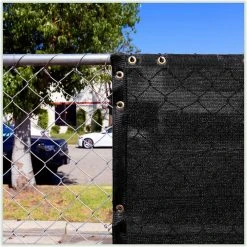 Flash Sale ✨ 8 ft. x 100 ft. Black Privacy Fence Screen HDPE Mesh Windscreen with Reinforced Grommets for Garden Fence (Custom Size) by COLOURTREE ⭐ -Cheap Fence Gates Plus Store black colourtree outdoor privacy screens 8x100fs 2 c3 1000