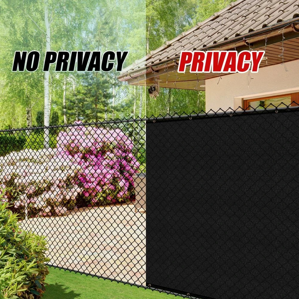Brand new โจ 6 ft. x 50 ft. Black Privacy Fence Screen Mesh Fabric Cover Windscreen with Reinforced Grommets for Garden Fence by COLOURTREE ๐ 13 Brand new โจ 6 ft. x 50 ft. Black Privacy Fence Screen Mesh Fabric Cover Windscreen with Reinforced Grommets for Garden Fence by COLOURTREE ๐ - Image 11