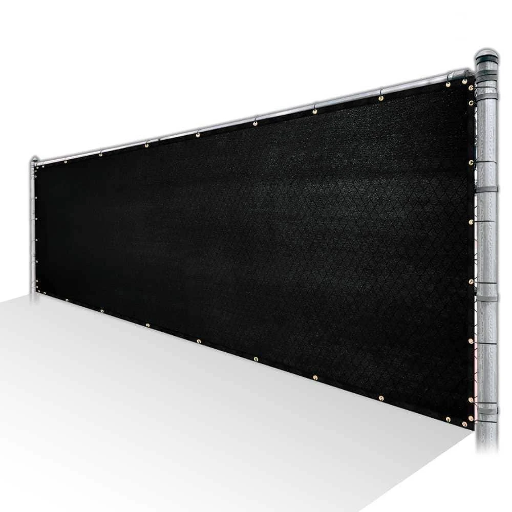Brand new โจ 6 ft. x 50 ft. Black Privacy Fence Screen Mesh Fabric Cover Windscreen with Reinforced Grommets for Garden Fence by COLOURTREE ๐ 3 Brand new โจ 6 ft. x 50 ft. Black Privacy Fence Screen Mesh Fabric Cover Windscreen with Reinforced Grommets for Garden Fence by COLOURTREE ๐