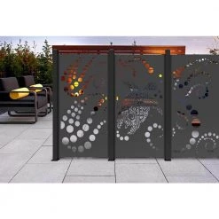 Outlet 😍 70 in. x 0.6 in. x 0.6 in. Black Metal Fence Channel for 6 ft. Tall Fence (Set of 6 piece) by Ejoy ⌛ -Cheap Fence Gates Plus Store black ejoy composite fence rails fencechannel 70x0 6 6pc 1f 1000