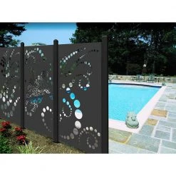 Outlet 😍 70 in. x 0.6 in. x 0.6 in. Black Metal Fence Channel for 6 ft. Tall Fence (Set of 6 piece) by Ejoy ⌛ -Cheap Fence Gates Plus Store black ejoy composite fence rails fencechannel 70x0 6 6pc 4f 1000