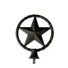 Coupon 🤩 4 in. x 4 in. Metal Cast Texas Lasso Star Post Cap Finial by Fence Armor 🥰 -Cheap Fence Gates Plus Store black fence armor deck post caps pf tls 097b 64 1000