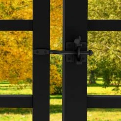 Best Pirce 🥰 Vinings 4 ft. W x 4 ft. H Black Aluminum Pre-Assembled Fence Gate by FORGERIGHT ❤️ -Cheap Fence Gates Plus Store black forgeright metal fence gates 861722 76 1000
