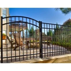 Deals ❤️ Vinings 4 ft. W x 4 ft. H Black Aluminum Arched Pre-Assembled Fence Gate by FORGERIGHT ✔️ -Cheap Fence Gates Plus Store black forgeright metal fence gates 861821 a0 1000