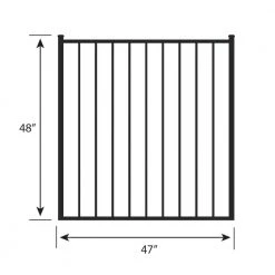 Best deal ❤️ Newtown 4 ft. W x 4 ft. H Black Aluminum Pre-Assembled Fence Gate by FORGERIGHT ✔️ 17 Best deal ❤️ Newtown 4 ft. W x 4 ft. H Black Aluminum Pre-Assembled Fence Gate by FORGERIGHT ✔️ -Cheap Fence Gates Plus Store black forgeright metal fence gates 861920 40 1000