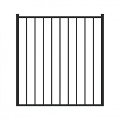 Best deal ❤️ Newtown 4 ft. W x 4 ft. H Black Aluminum Pre-Assembled Fence Gate by FORGERIGHT ✔️