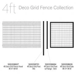 Coupon ❤️ Deco Grid 4 ft. x 4 ft. Black Steel Straight Fence Gate by FORGERIGHT 😍 -Cheap Fence Gates Plus Store black forgeright metal fence gates 862224 e1 1000