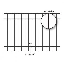 Best Sale 🎉 Vinings 4 ft. H x 6 ft. W Black Aluminum Pre-Assembled Fence Panel by FORGERIGHT 👏 -Cheap Fence Gates Plus Store black forgeright metal fence panels 861685 40 1000