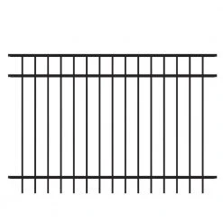 Best Sale 🎉 Vinings 4 ft. H x 6 ft. W Black Aluminum Pre-Assembled Fence Panel by FORGERIGHT 👏