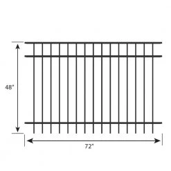 Best Sale 🎉 Vinings 4 ft. H x 6 ft. W Black Aluminum Pre-Assembled Fence Panel by FORGERIGHT 👏 -Cheap Fence Gates Plus Store black forgeright metal fence panels 861685 66 1000