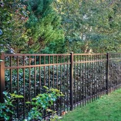 Best Sale 🎉 Vinings 4 ft. H x 6 ft. W Black Aluminum Pre-Assembled Fence Panel by FORGERIGHT 👏 -Cheap Fence Gates Plus Store black forgeright metal fence panels 861685 c3 1000