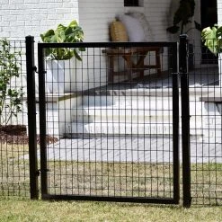 Coupon ✔️ Deco Grid 4 ft. x 6 ft. Black Steel Fence Panel by FORGERIGHT ⌛ -Cheap Fence Gates Plus Store black forgeright metal fence panels 862217 fa 1000