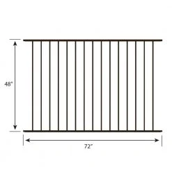 New 🛒 Newtown 4 ft. H x 6 ft. W Black Aluminum Pre-Assembled Fence Panel by FORGERIGHT 🔥 19 New 🛒 Newtown 4 ft. H x 6 ft. W Black Aluminum Pre-Assembled Fence Panel by FORGERIGHT 🔥 -Cheap Fence Gates Plus Store black forgeright metal fence panels 863016 77 1000