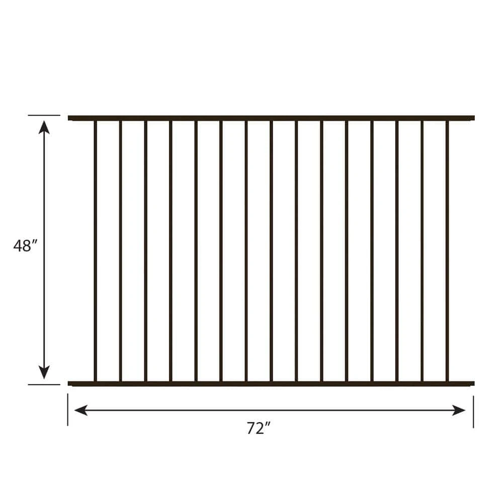 New 🛒 Newtown 4 ft. H x 6 ft. W Black Aluminum Pre-Assembled Fence Panel by FORGERIGHT 🔥 9 New 🛒 Newtown 4 ft. H x 6 ft. W Black Aluminum Pre-Assembled Fence Panel by FORGERIGHT 🔥 - Image 7
