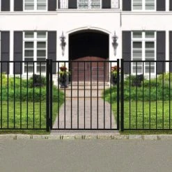 New 🛒 Newtown 4 ft. H x 6 ft. W Black Aluminum Pre-Assembled Fence Panel by FORGERIGHT 🔥 20 New 🛒 Newtown 4 ft. H x 6 ft. W Black Aluminum Pre-Assembled Fence Panel by FORGERIGHT 🔥 -Cheap Fence Gates Plus Store black forgeright metal fence panels 863016 c3 1000