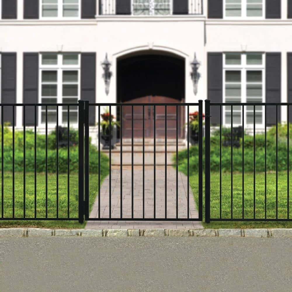 New 🛒 Newtown 4 ft. H x 6 ft. W Black Aluminum Pre-Assembled Fence Panel by FORGERIGHT 🔥 10 New 🛒 Newtown 4 ft. H x 6 ft. W Black Aluminum Pre-Assembled Fence Panel by FORGERIGHT 🔥 - Image 8