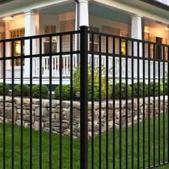 Best Pirce ✨ Vinings 2 in. x 2 in. x 6 ft. Black Aluminum Fence End/Gate Post with Flat Cap by FORGERIGHT ⭐ -Cheap Fence Gates Plus Store black forgeright metal fence posts 862293 4f 1000