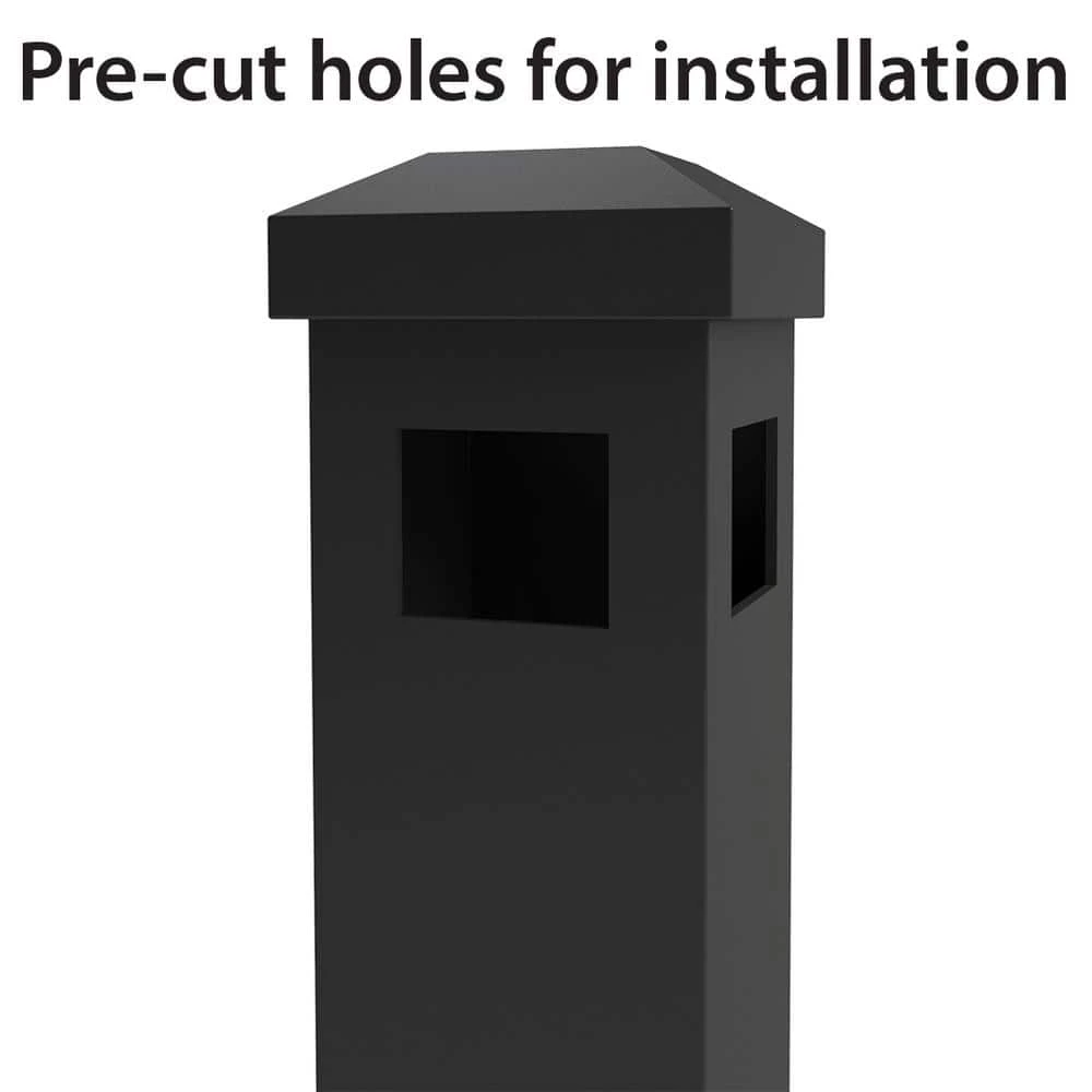 Outlet ๐ฏ Newtown 2 in. x 2 in. x 6 ft. Black Aluminum Fence Corner Post with Flat Cap by FORGERIGHT ๐ฅฐ 5 Outlet ๐ฏ Newtown 2 in. x 2 in. x 6 ft. Black Aluminum Fence Corner Post with Flat Cap by FORGERIGHT ๐ฅฐ - Image 3