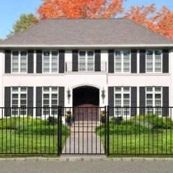 Best Pirce 🥰 Newtown 2 in. x 2 in. x 6 ft. Black Aluminum Fence End/Gate Post with Flat Cap by FORGERIGHT 🥰 -Cheap Fence Gates Plus Store black forgeright metal fence posts 862460 31 1000