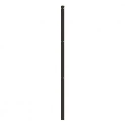 Flash Sale โจ Deco Grid 2 in. x 2 in. x 6.18 ft. Black Steel Fence Post with Hardware by FORGERIGHT ๐