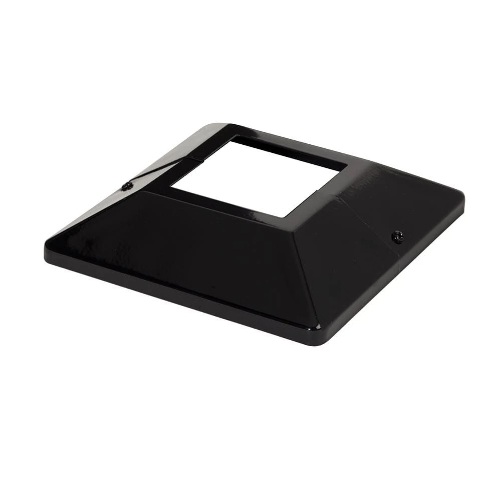 Budget 🤩 Versai 5 in. x 5 in. Black Steel Post Base Cover for 2x2 in. Nominal Post by FORTRESS 🤩 4 Budget 🤩 Versai 5 in. x 5 in. Black Steel Post Base Cover for 2x2 in. Nominal Post by FORTRESS 🤩 - Image 2