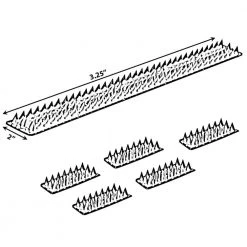 Outlet ❤️ 19.25 in. x 1.75 in. Black Plastic Post Top Outdoor Repellent Wall Defender Fence Spikes for Birds by GARDENISED 🔔 -Cheap Fence Gates Plus Store black gardenised deck post caps qi004402 fa 1000