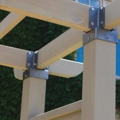 Buy ⭐ 6 in. x 6 in. Aluminum Post Top Connector by Yardistry ❤️ -Cheap Fence Gates Plus Store black grey yardistry deck post caps yp21011 4f 1000