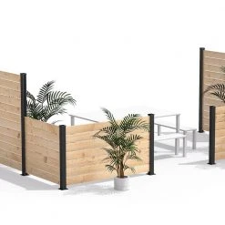 Top 10 ⭐ Corner Post Kit 44 in. x 3 in. x 3 in. Black Aluminum Railing Corner Post and Hardware - Kit B4 by HOFT 🔔 -Cheap Fence Gates Plus Store black hoft composite fence rails uskcp4401 1f 1000