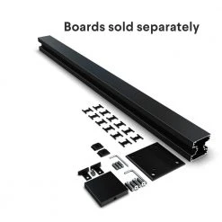 New 😉 Line Post Kit - 44 in. x 3 in. x 3 in. Black Aluminum Railing Line Post and Hardware - Kit C4 by HOFT ⭐ -Cheap Fence Gates Plus Store black hoft composite fence rails usklp4401 c3 1000