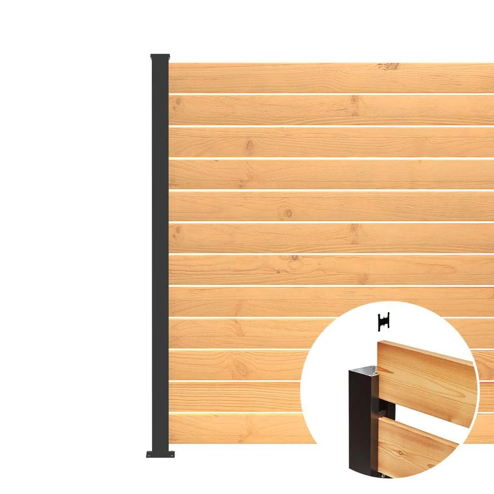 Deals ๐ End Post Kit 73 in. x 3 in. x 3 in. Black Aluminum Fence End Post and Hardware - Kit A6 by HOFT โ 8 Deals ๐ End Post Kit 73 in. x 3 in. x 3 in. Black Aluminum Fence End Post and Hardware - Kit A6 by HOFT โ - Image 6