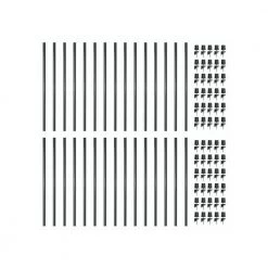 Best Pirce 🔔 3/4 in. x 3/4 in. x 26 in. Galvanized Steel Round Balusters Fence Rail with 60 SMSRA Surface Mount Connectors (30-Pack) by NUVO IRON 🔥