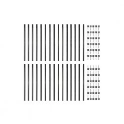 Best Sale ❤️ 3/4 in. x 3/4 in. x 32 in. Galvanized Steel Baluster Fence Rails with 60 Surface Mount Connectors (30-Pack) by NUVO IRON 🧨