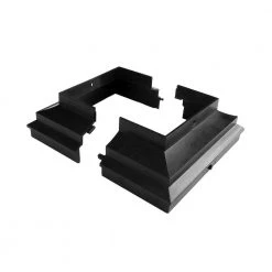 Outlet 🔥 4 in. x 4 in. Black Plastic Post Base Skirt & Post Cap Adapter (12-Pack) by NUVO IRON 🛒 -Cheap Fence Gates Plus Store black nuvo iron deck post caps pcca4b espmp12 40 1000