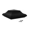 Coupon ⌛ 6 in. x 6 in. Plastic Pyramid Post Cap by NUVO IRON 🔔 -Cheap Fence Gates Plus Store black nuvo iron deck post caps spc23 esp 64 1000