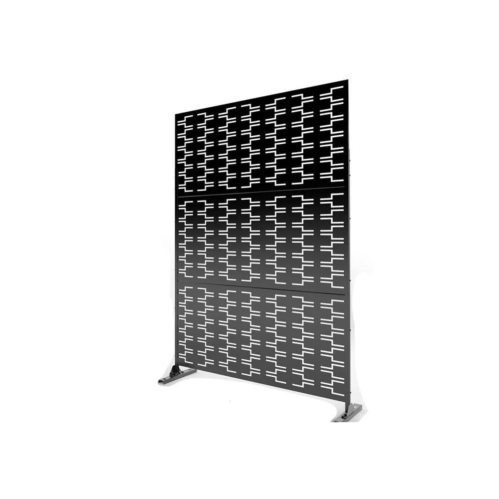 Outlet ๐ฅ Patio Laser Cut Metal Privacy Screen in Black, 3 panels by Unbranded โค๏ธ 3 Outlet ๐ฅ Patio Laser Cut Metal Privacy Screen in Black, 3 panels by Unbranded โค๏ธ