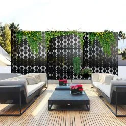 Cheap ๐คฉ 6.33 ft. H x 3.93 ft. W Laser Cut Metal Privacy Screen in Black, 3 Panels by Unbranded ๐ฅ 11 Cheap ๐คฉ 6.33 ft. H x 3.93 ft. W Laser Cut Metal Privacy Screen in Black, 3 Panels by Unbranded ๐ฅ -Cheap Fence Gates Plus Store black outdoor privacy screens byy527 1 1f 1000