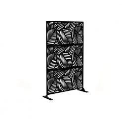 Wholesale 🤩 6.5 ft. H x 4 ft. W Laser Cut Metal Privacy Screen in Black, 3 panels by Unbranded ⭐