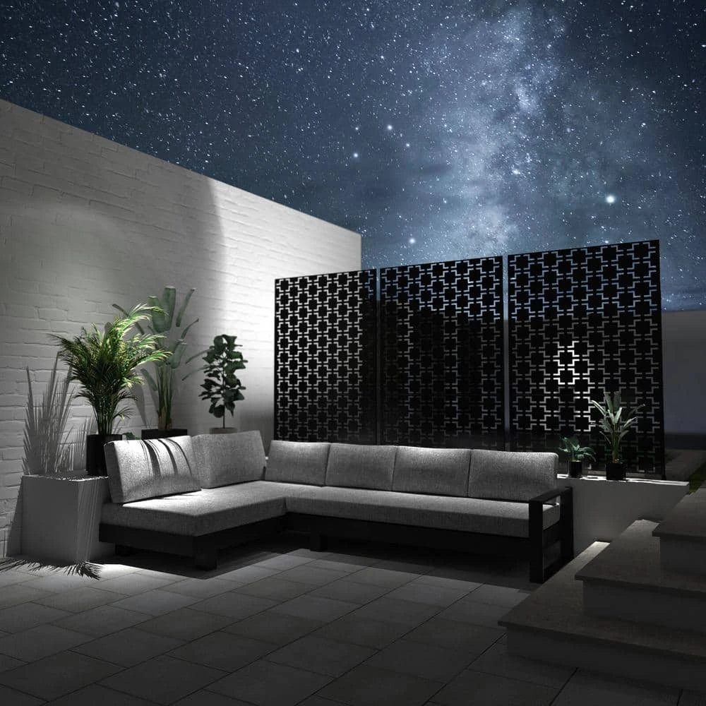 Coupon ❤️ 6.33 ft. H x 3.93 ft. W Laser Cut Metal Privacy Screen, 3 panels by Unbranded ✔️ 6 Coupon ❤️ 6.33 ft. H x 3.93 ft. W Laser Cut Metal Privacy Screen, 3 panels by Unbranded ✔️ - Image 4