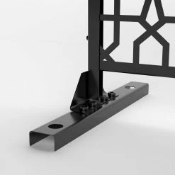 Cheap 🎉 6.33 ft. H x 3.93 ft. W Black Laser Cut Galvanized Steel Privacy Screen 3 Panels by Unbranded 🔔 -Cheap Fence Gates Plus Store black outdoor privacy screens d0102hpkmmg 44 1000