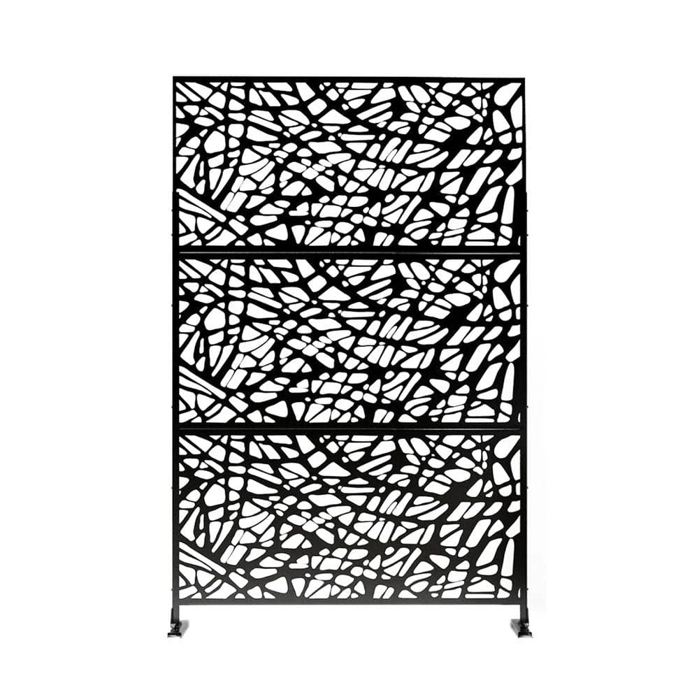 Buy 😍 6.5 ft. H x 4 ft. W Laser Cut Galvanized Steel Privacy Screen by Unbranded 😉 3 Buy 😍 6.5 ft. H x 4 ft. W Laser Cut Galvanized Steel Privacy Screen by Unbranded 😉
