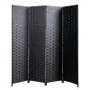 Cheap 😉 4-Panel Room Divider, Folding Privacy Screen with Double Hinged, Freestanding Room Separator, Black by Unbranded 💯 -Cheap Fence Gates Plus Store black outdoor privacy screens gm h 402 64 1000