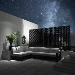 Flash Sale ✨ 6.33 ft. H x 3.93 ft. W Laser Cut Metal Privacy Screen 3 Panels by Unbranded 🎁 -Cheap Fence Gates Plus Store black outdoor privacy screens gm l 15 4f 1000