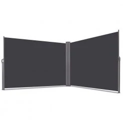 Best reviews of ✔️ 237 in. x 63 in. Patio Retractable Double Folding Side Awning Screen Divider by ANGELES HOME 👍 -Cheap Fence Gates Plus Store black outdoor privacy screens m35 8op72 4f 1000