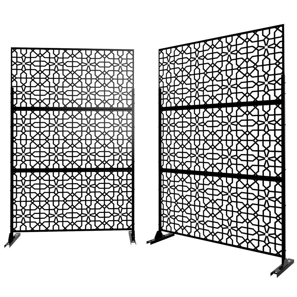 Cheap 💯 6.5 ft. H x 4 ft. W Laser Cut Metal Privacy Screen in Black by Unbranded 🌟 8 Cheap 💯 6.5 ft. H x 4 ft. W Laser Cut Metal Privacy Screen in Black by Unbranded 🌟 - Image 6