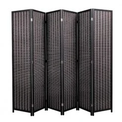 Hot Sale ⭐ 6-Panel Black Private Folding Portable Partition Screen by Unbranded 🛒
