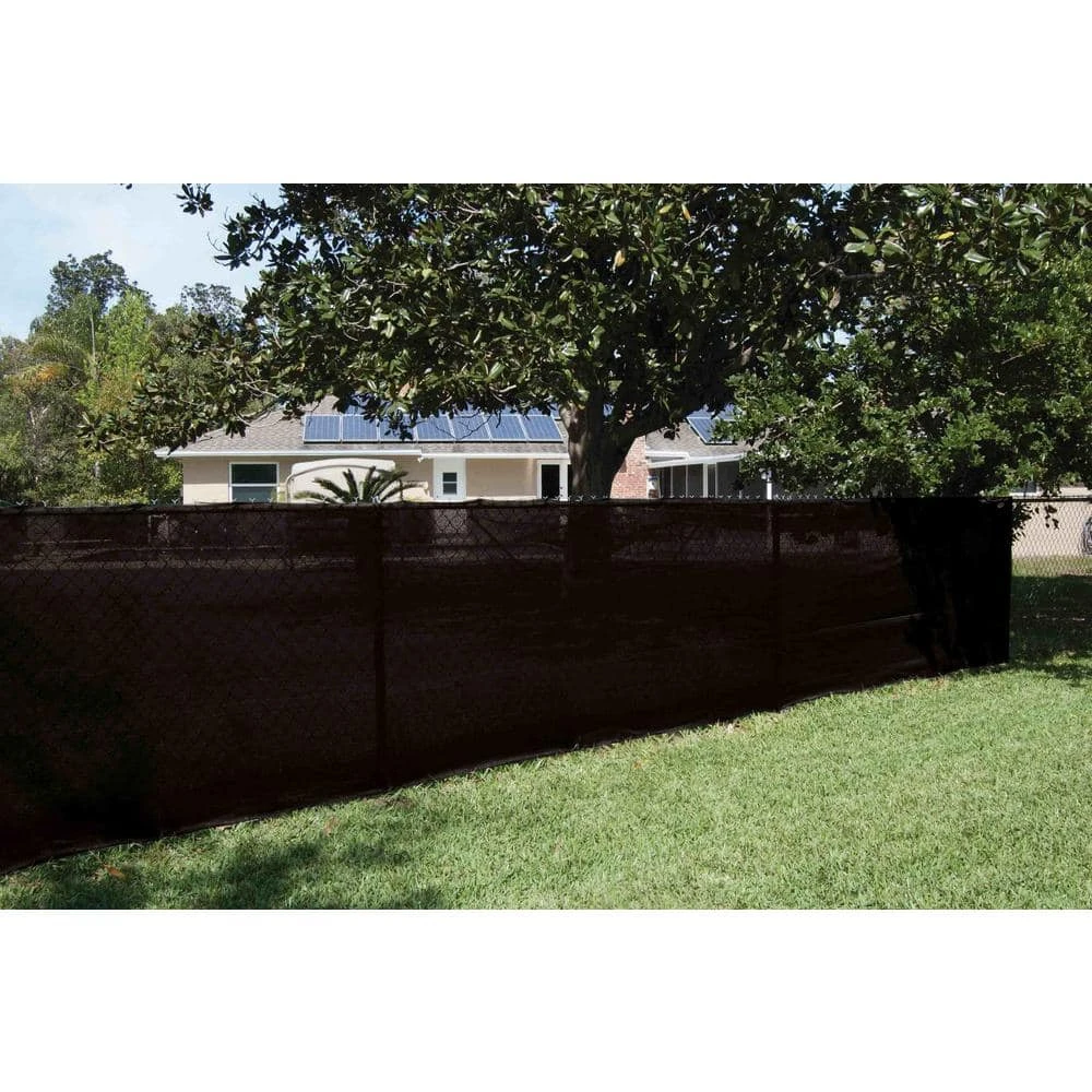 Discount ✨ 92 in. x 50 ft. Mesh Fabric Privacy Fence Screen with Integrated Button Hole in Black by Unbranded ❤️ 3 Discount ✨ 92 in. x 50 ft. Mesh Fabric Privacy Fence Screen with Integrated Button Hole in Black by Unbranded ❤️