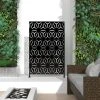 Flash Sale 🧨 6.5 ft. H x 4 ft. W Black Laser Cut Metal Privacy Screen, 3 Panels by Unbranded ✨ -Cheap Fence Gates Plus Store black outdoor privacy screens wy 119 64 1000