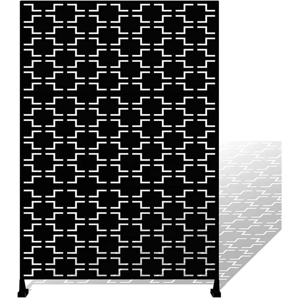Budget ๐ 6.33 ft. H x 3.93 ft. W Laser Cut Metal Privacy Screen in Black by Unbranded โญ 3 Budget ๐ 6.33 ft. H x 3.93 ft. W Laser Cut Metal Privacy Screen in Black by Unbranded โญ